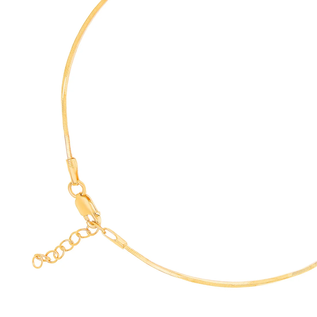 Sleek Shimmer Gold-Plated 925 Sterling Silver Snake Chain Anklet - Image 6