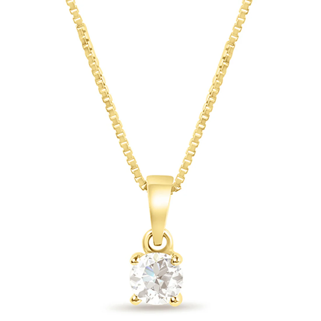 Solitaire 925 Silver Rhodium Plated Necklace Chain - Image 10