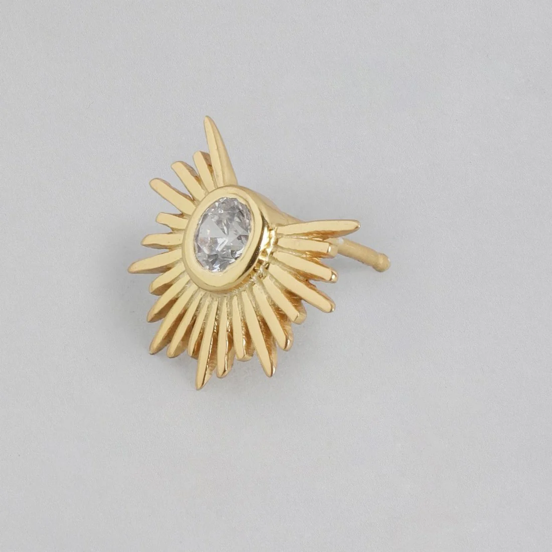 Classic CZ Gold Plated 925 Sterling Silver Studs - Image 4