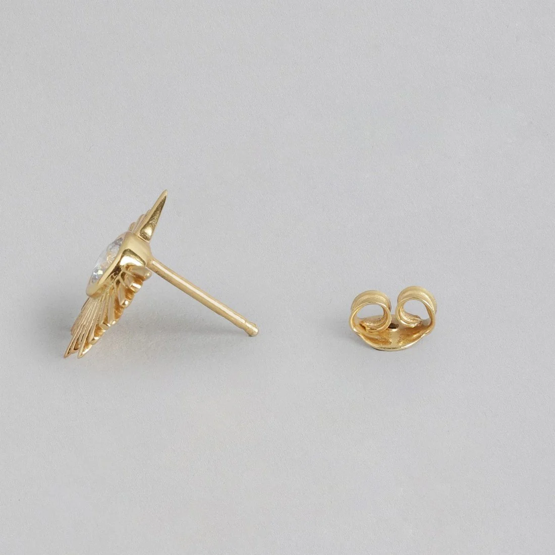 Classic CZ Gold Plated 925 Sterling Silver Studs - Image 5