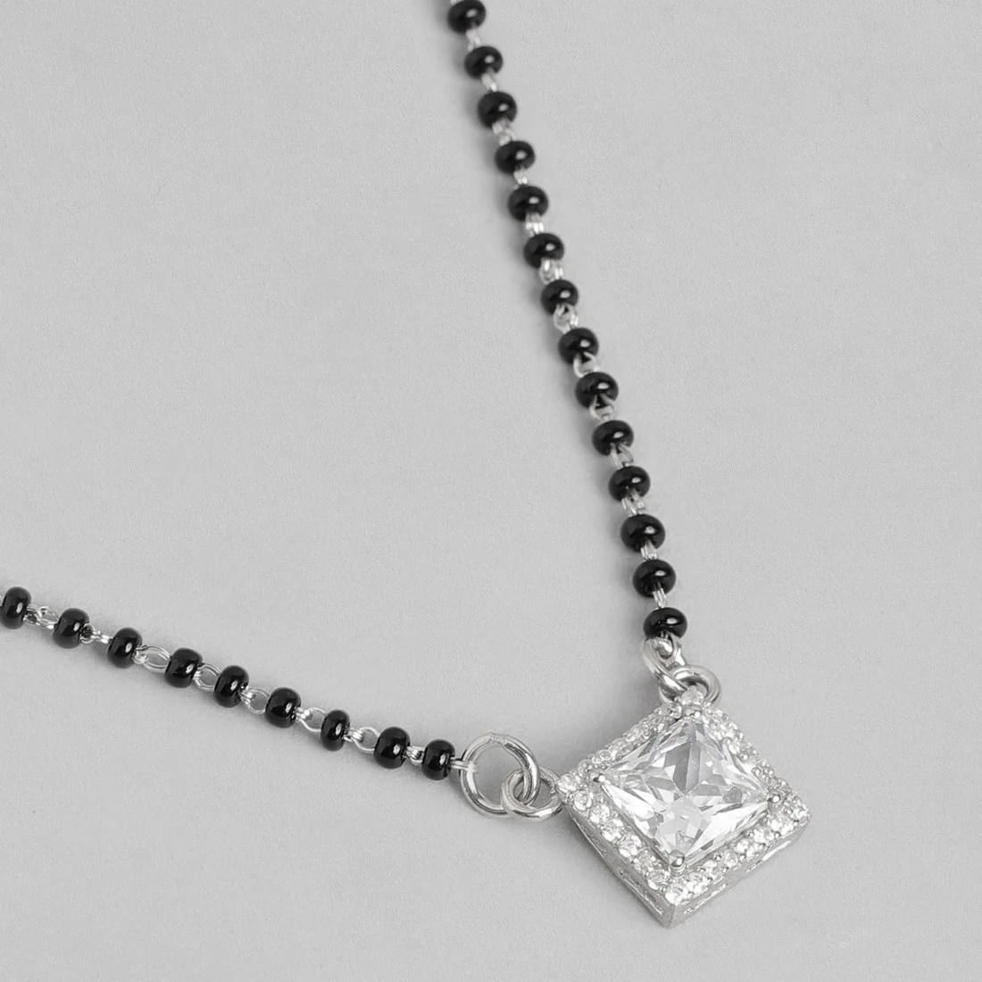 Solitaire CZ 925 Sterling Silver Mangalsutra - Image 4