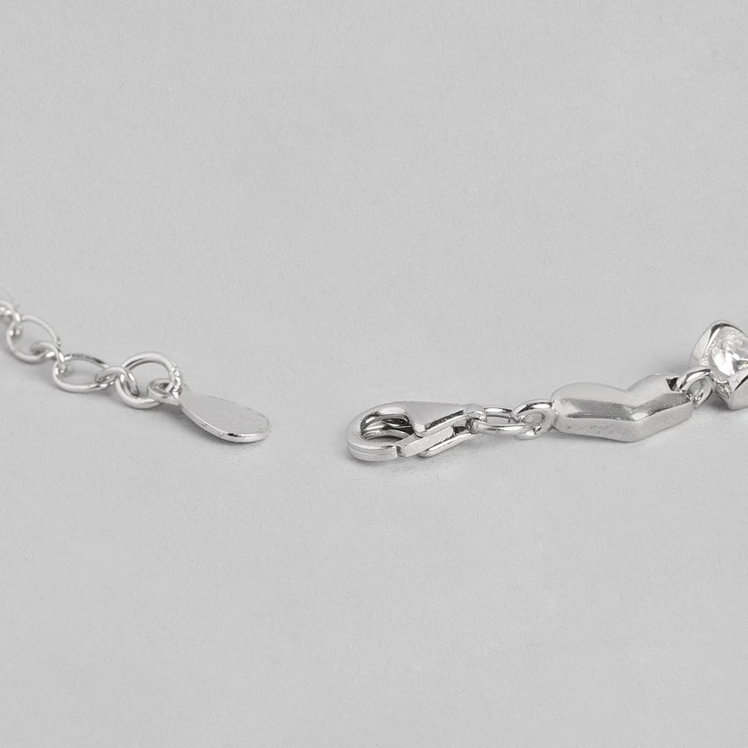 Heartful Solitaire 925 Sterling Silver Bracelet - Image 9