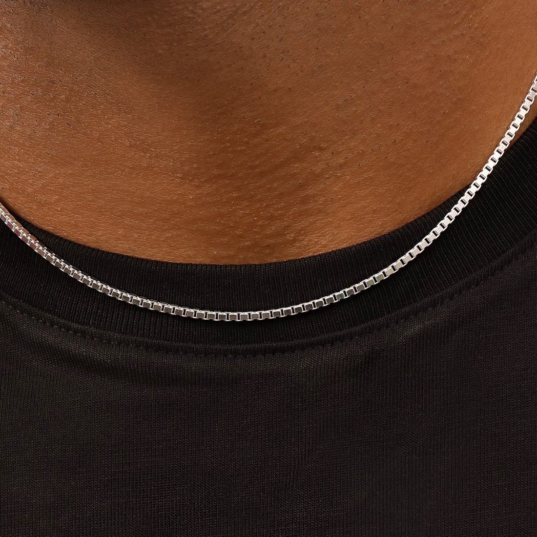 Sophisticated 925 Sterling Silver Men's Box Chain - Image 3