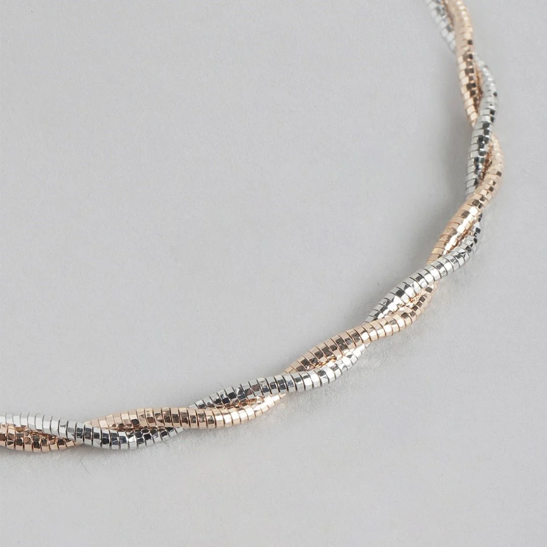Sophisticated Dual Tone Weave Bracelet 925 Sterling Silver - Image 5