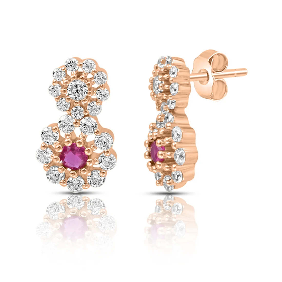 Sparkling Rose Gold Plated 925 Sterling Silver Jewellery Set - Image 8
