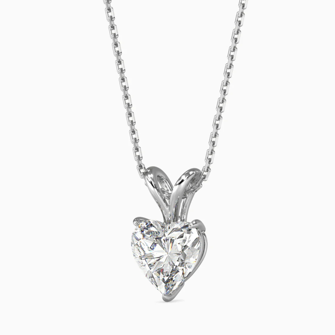 0.5 CT Heart Solitaire Pendant with Lab-Grown Diamond without Chain - Image 10