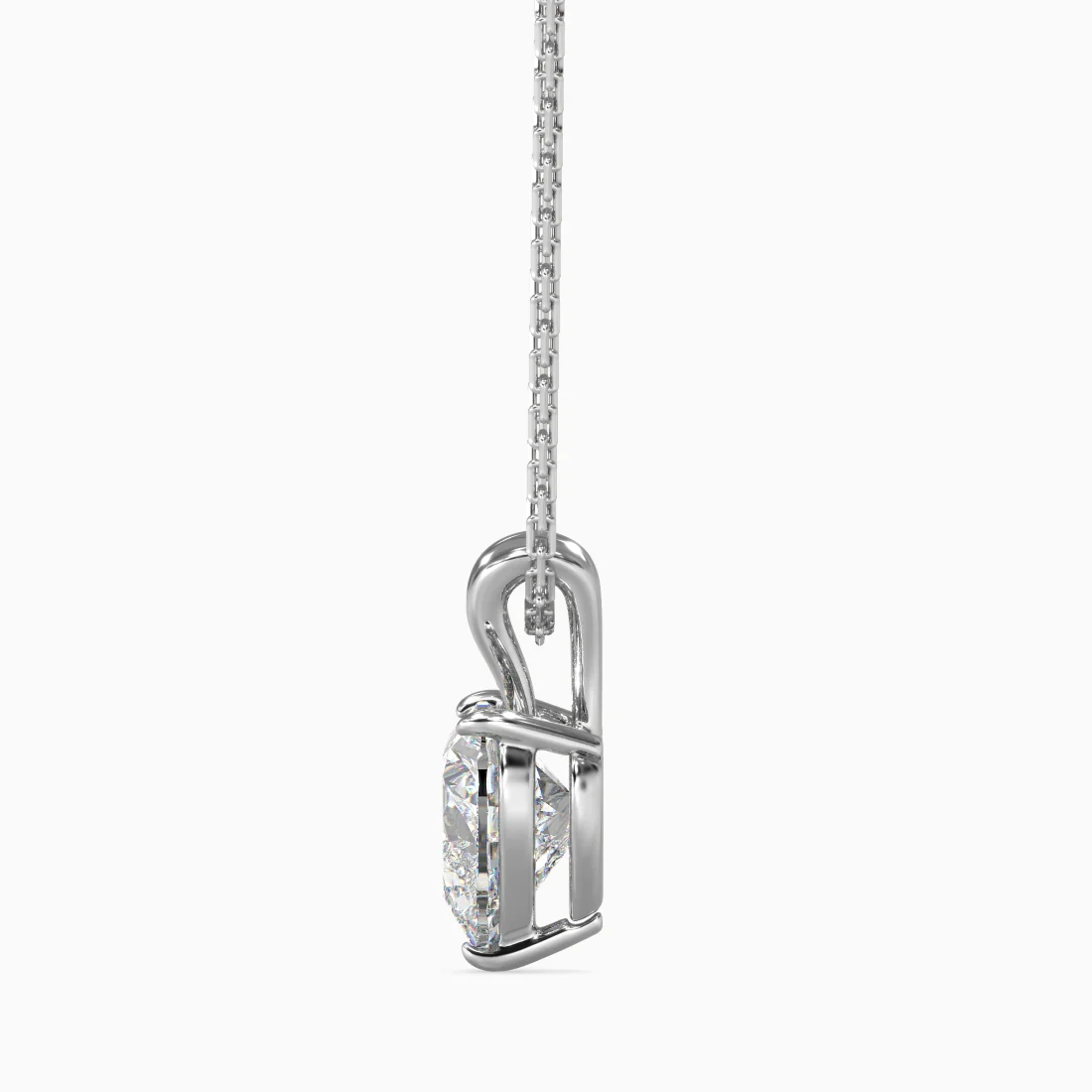 0.5 CT Heart Solitaire Pendant with Lab-Grown Diamond without Chain - Image 11