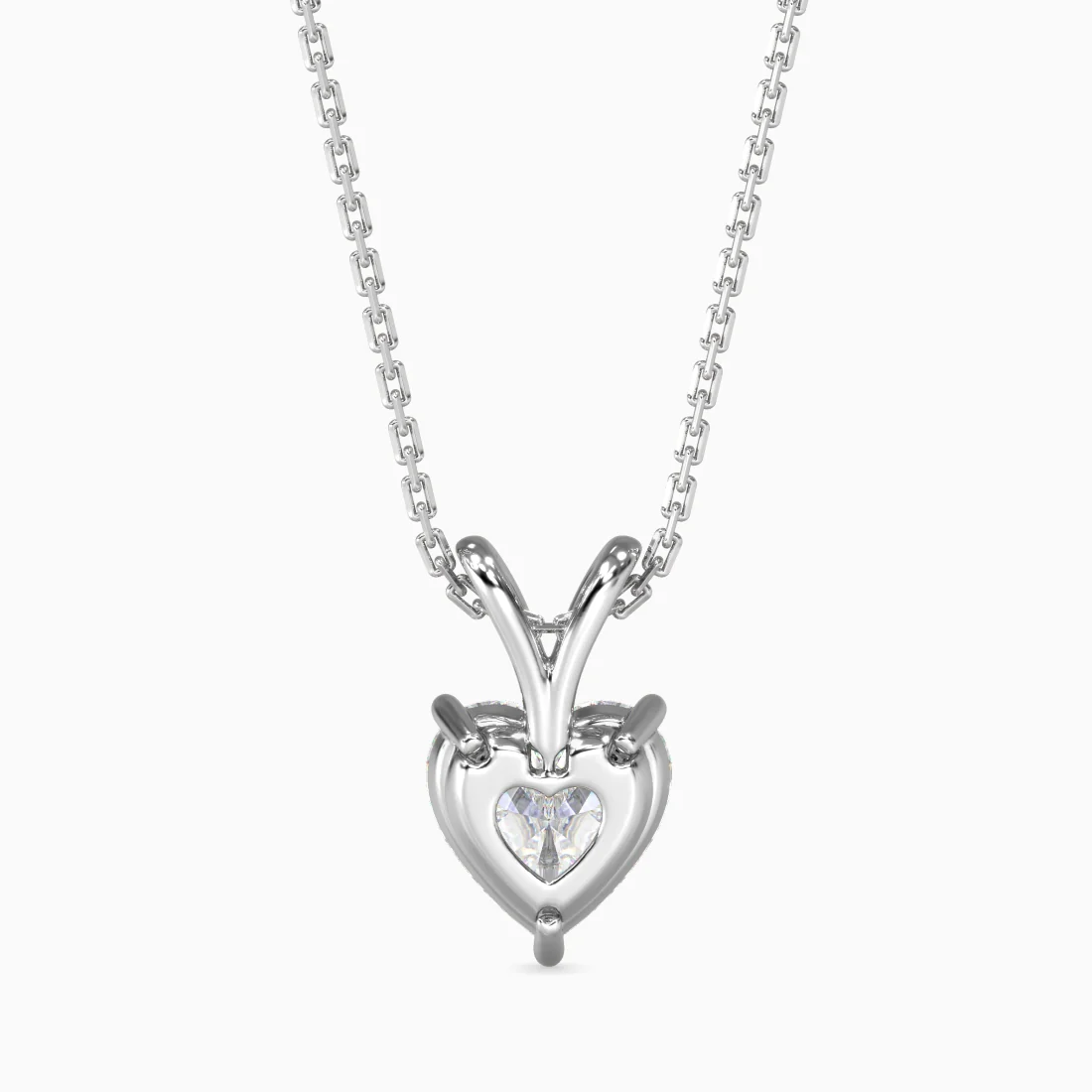 0.5 CT Heart Solitaire Pendant with Lab-Grown Diamond without Chain - Image 12