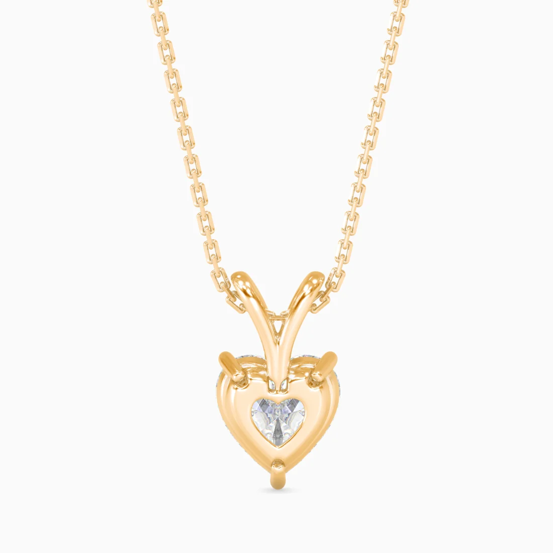0.5 CT Heart Solitaire Pendant with Lab-Grown Diamond without Chain - Image 4