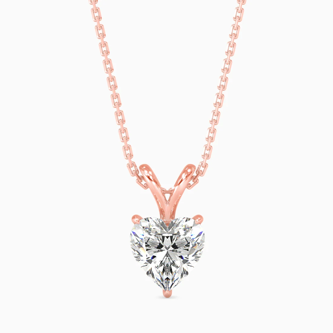 0.5 CT Heart Solitaire Pendant with Lab-Grown Diamond without Chain - Image 5