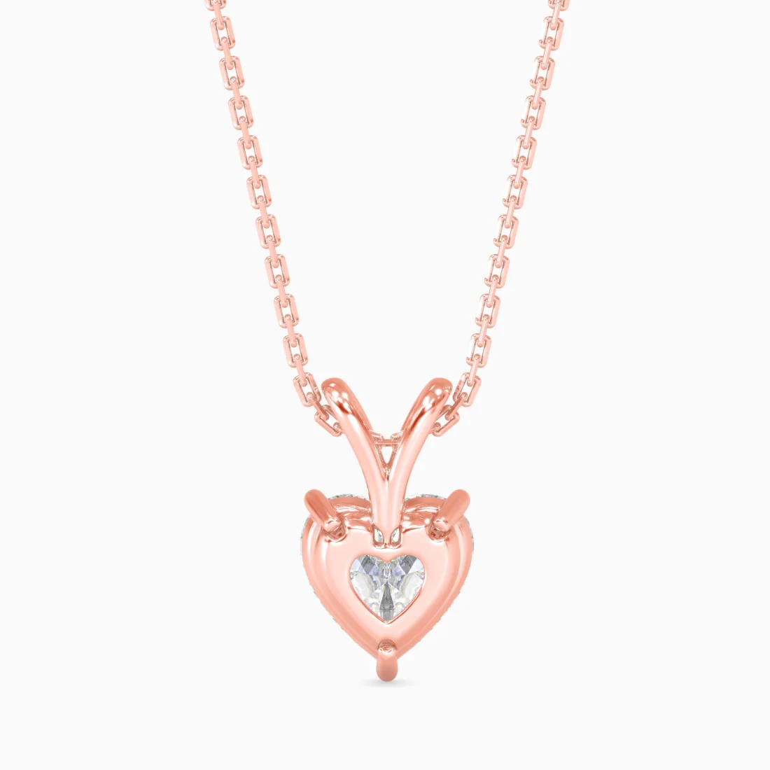 0.5 CT Heart Solitaire Pendant with Lab-Grown Diamond without Chain - Image 8