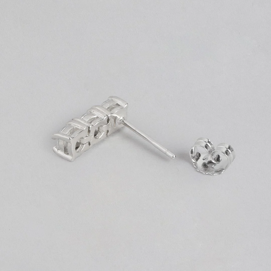 Squared Splendor Rhodium plated 925 Sterling Silver Cubic Zirconia Jewelry Set - Image 7