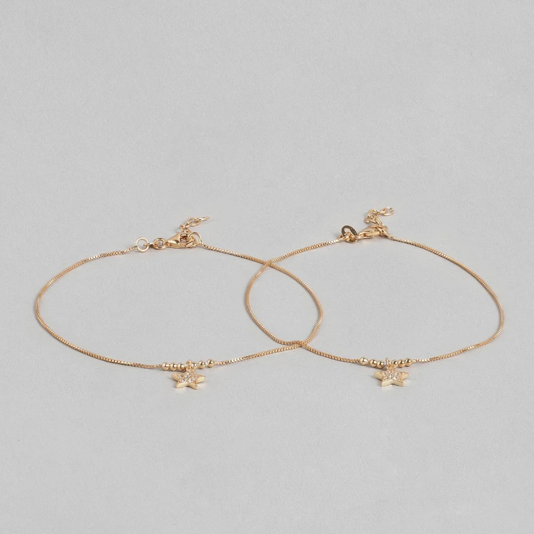 Star Drop 925 Sterling Silver Anklet - Image 5