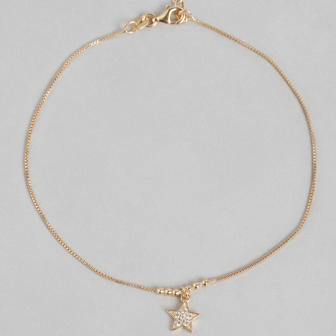 Star Drop 925 Sterling Silver Anklet - Image 6