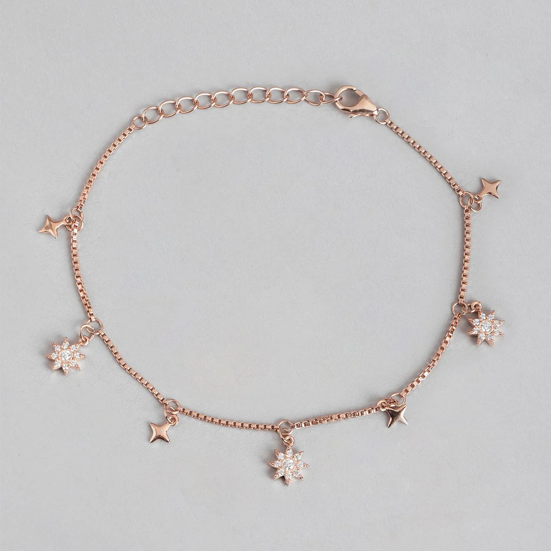 Starry Night 925 Sterling Silver Rose gold Plated Bracelet - Image 6