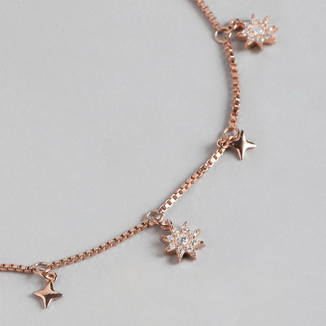 Starry Night 925 Sterling Silver Rose gold Plated Bracelet - Image 7
