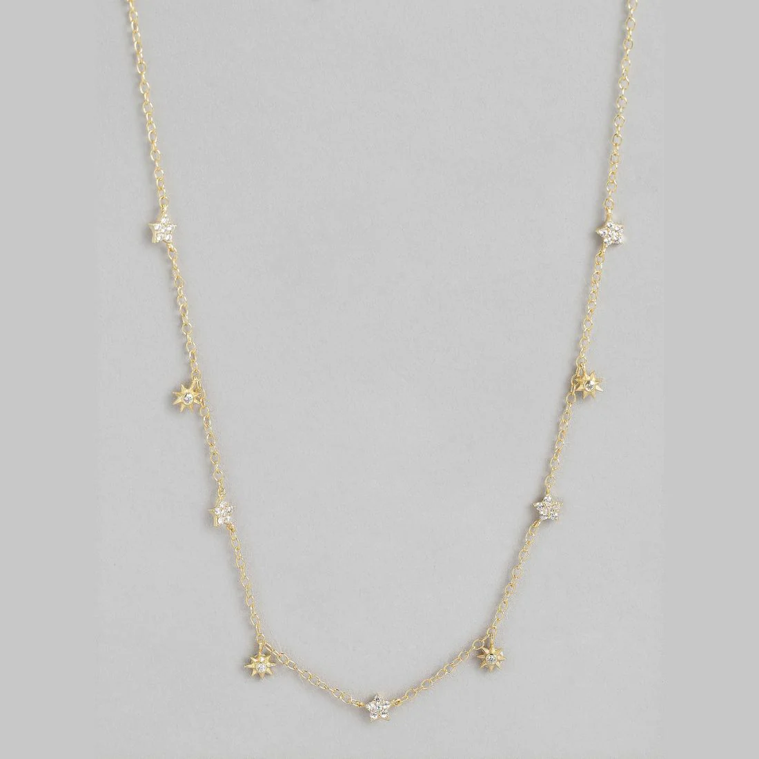 Starry Nights Gold Plated 925 Sterling Silver Necklace with CZ - Image 5