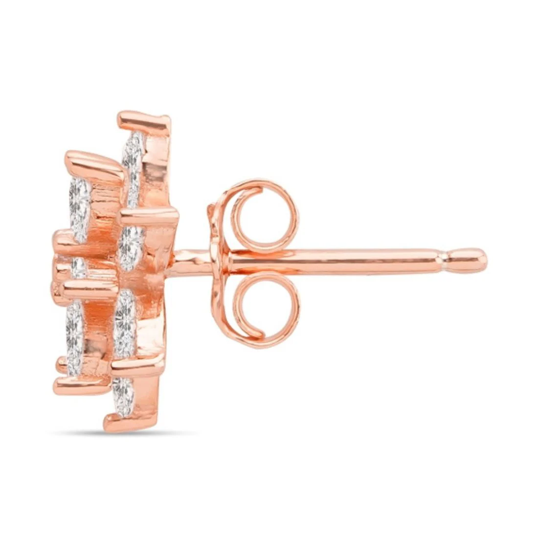 Stellar Floral Rose 925 Sterling Silver Star Earrings - Image 7