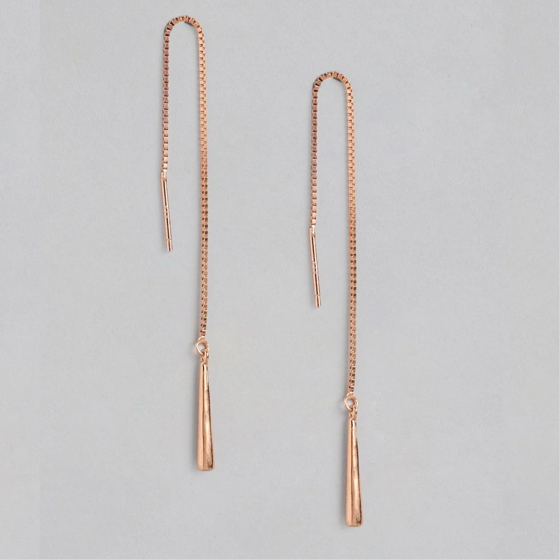Sui Dhaga 925 Silver Earrings in Rose Gold - Image 6