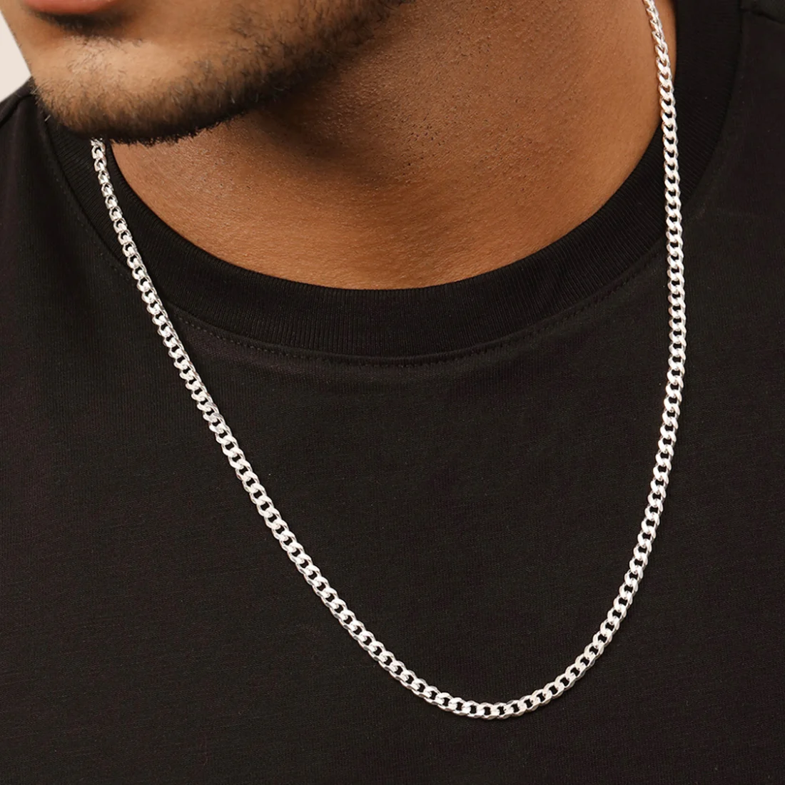 The Classic Silver-Plated Linkage 925 Sterling Silver Chain for Him - Image 3