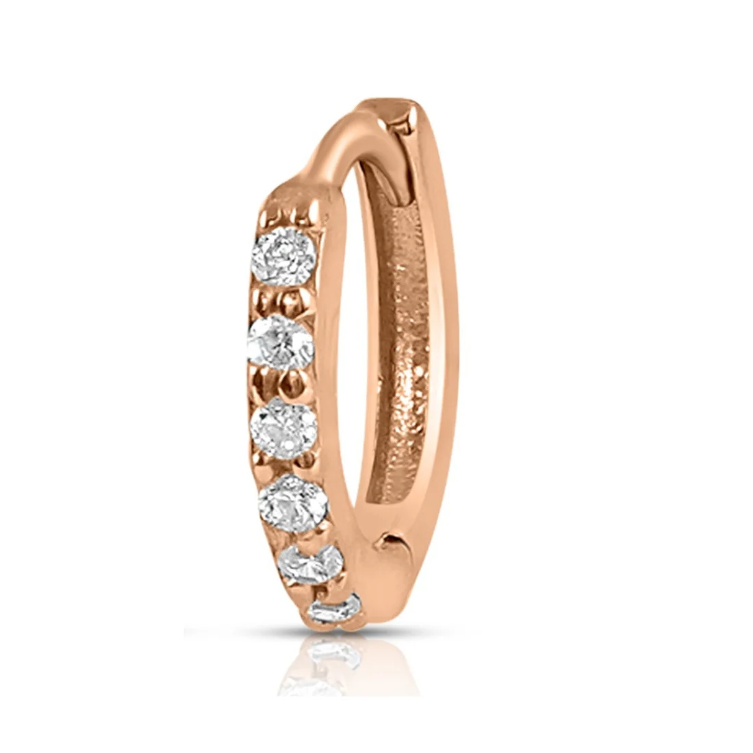 The Classic Rose Gold Moment Hoop 925 Silver Earrings - Image 7