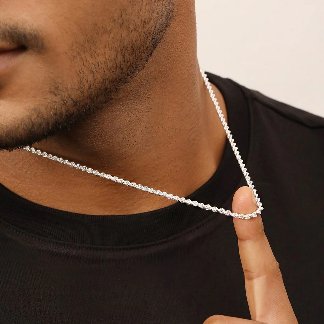 The Modern Twist Rhodium-Plated Sterling Silver Chain - Image 4