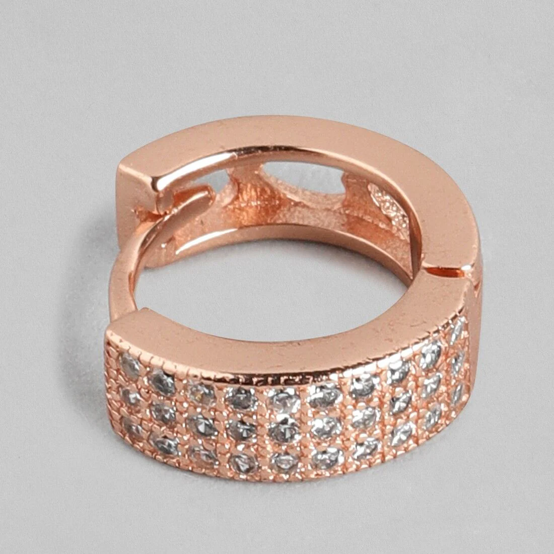 Unapologetic and Gorgeous 925 Silver Hoop Earrings in Rose Gold - Image 6