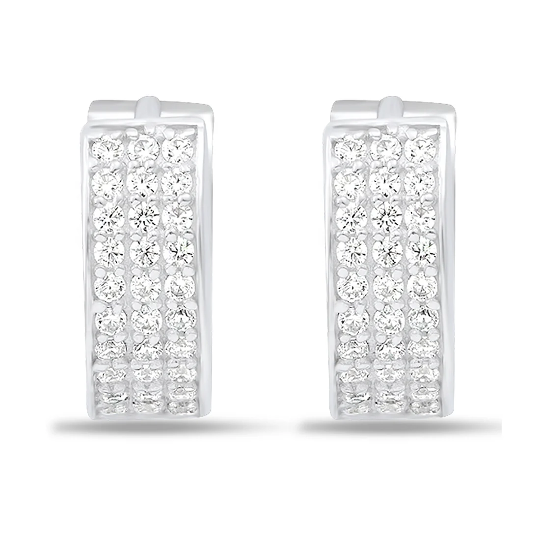 Silver Hoop 925 Silver Earrings - Image 6