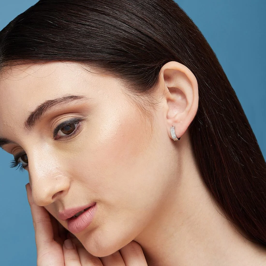 Silver Hoop 925 Silver Earrings - Image 8