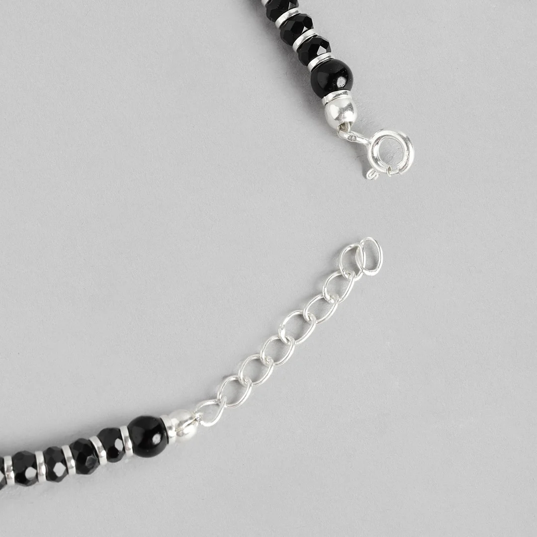 Timeless Elegance Rhodium Plated 925 Sterling Silver Anklet - Image 5