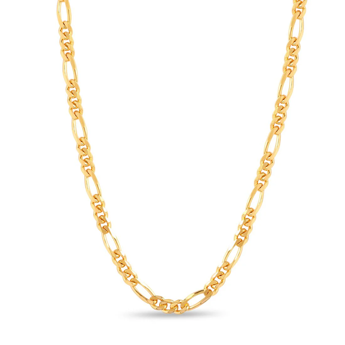 Classic Gold-Plated 925 Sterling Silver Men's Figaro Chain - Image 2