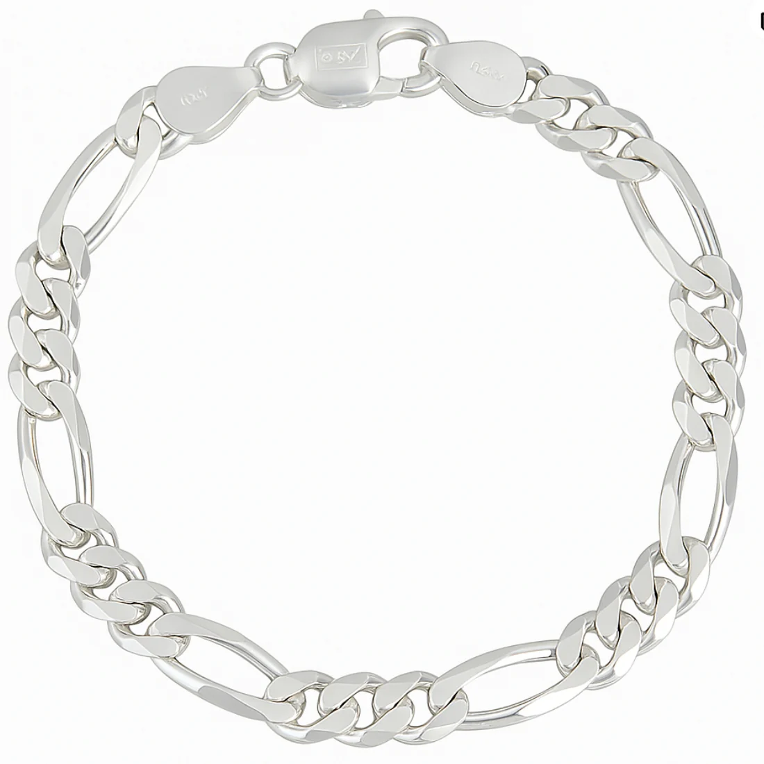 Timeless Silver Elegance 925 Sterling Silver Plated Bracelet for Him - Image 3