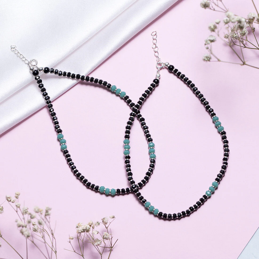 Timeless Sophistication Rhodium Plated 925 Sterling Silver Anklet - Image 4