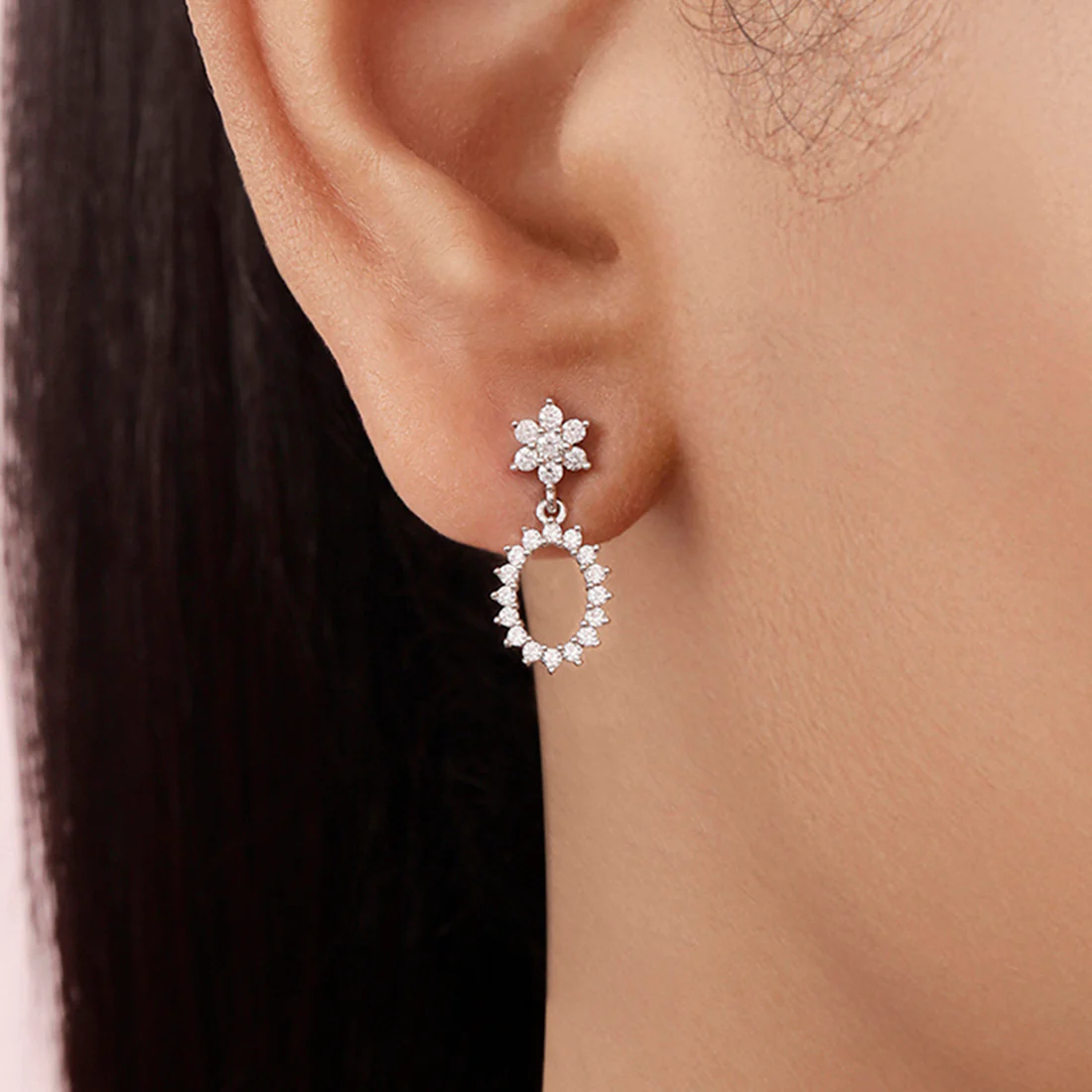 Tiny Treasures Rhodium Plated 925 Sterling Silver Earrings - Image 3