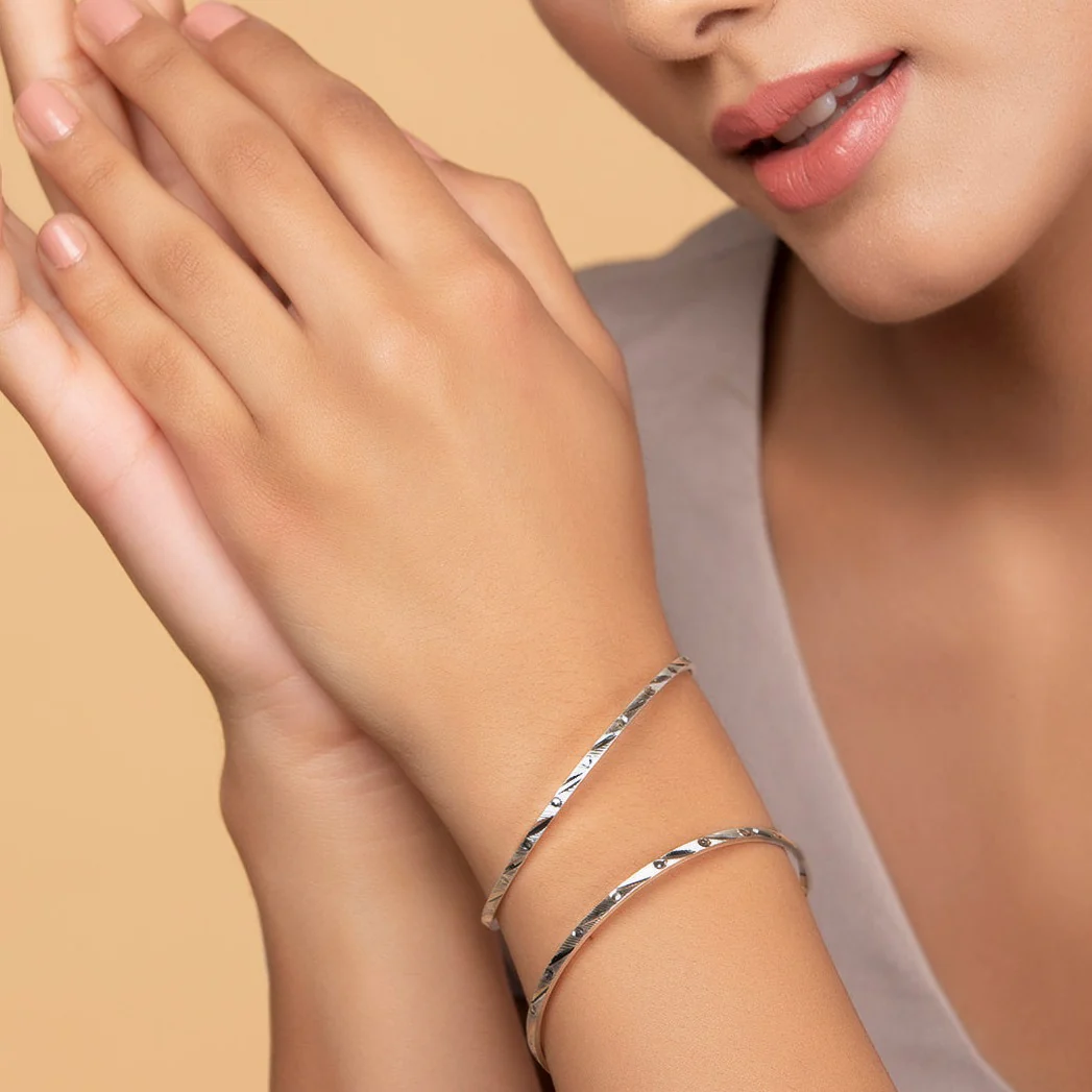 Trendy & Minimal 925 Sterling Silver Bangles - Image 3
