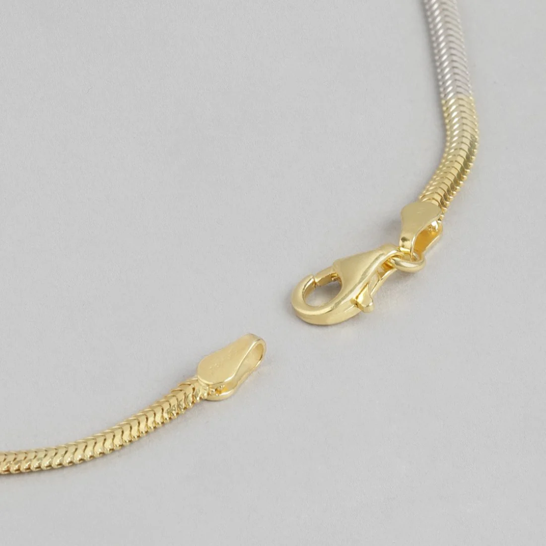 Triple Harmony Triple Tone Plated 925 Sterling Silver Snake Chain Anklet - Image 8
