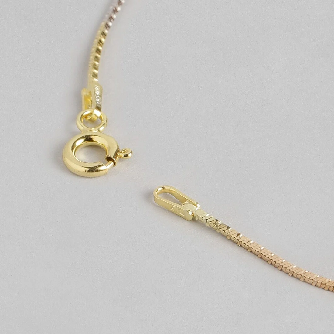 Sleek Triple Tone 925 Silver Anklet - Image 9