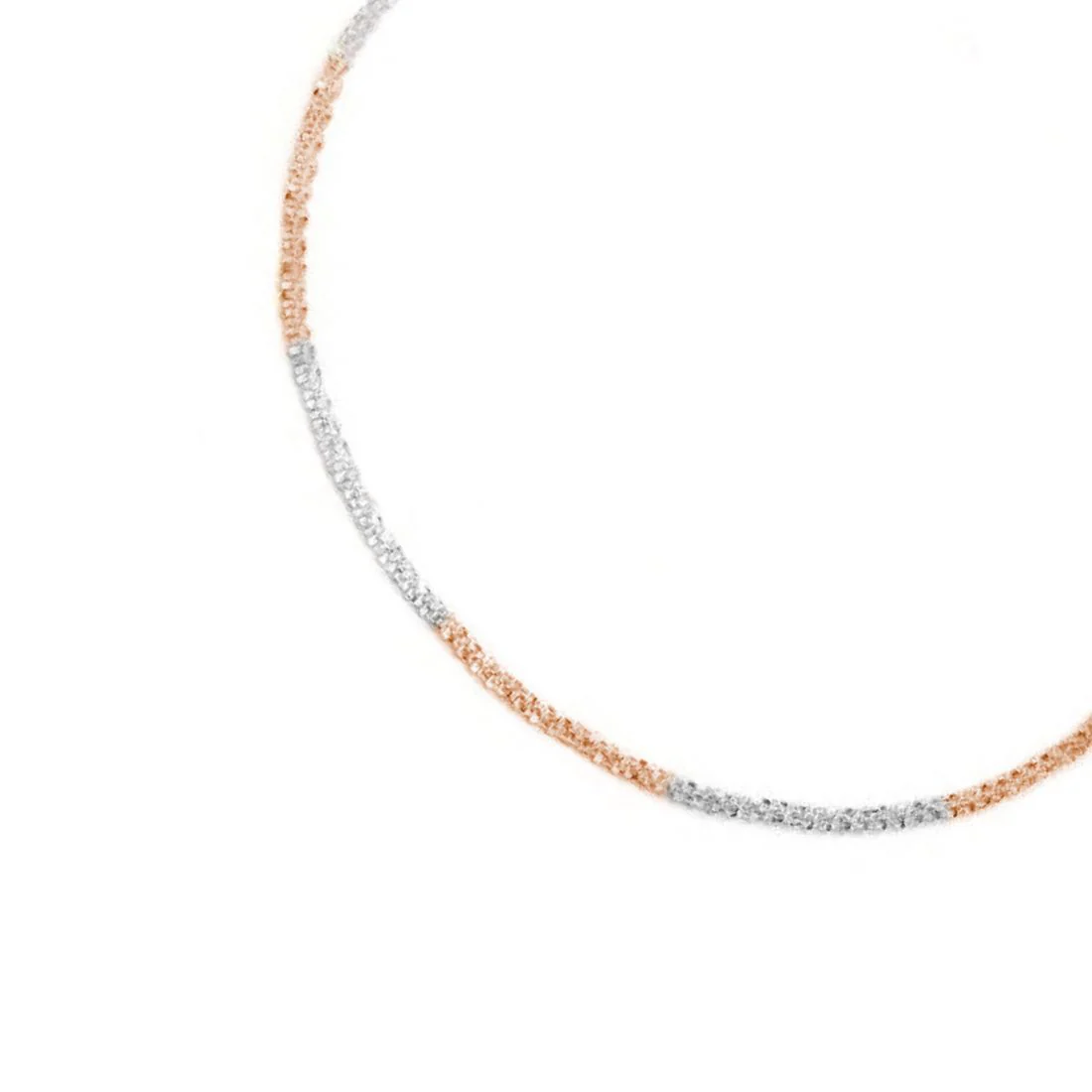 Triple Tone Weave Chain 925 Sterling Silver Anklet - Image 12