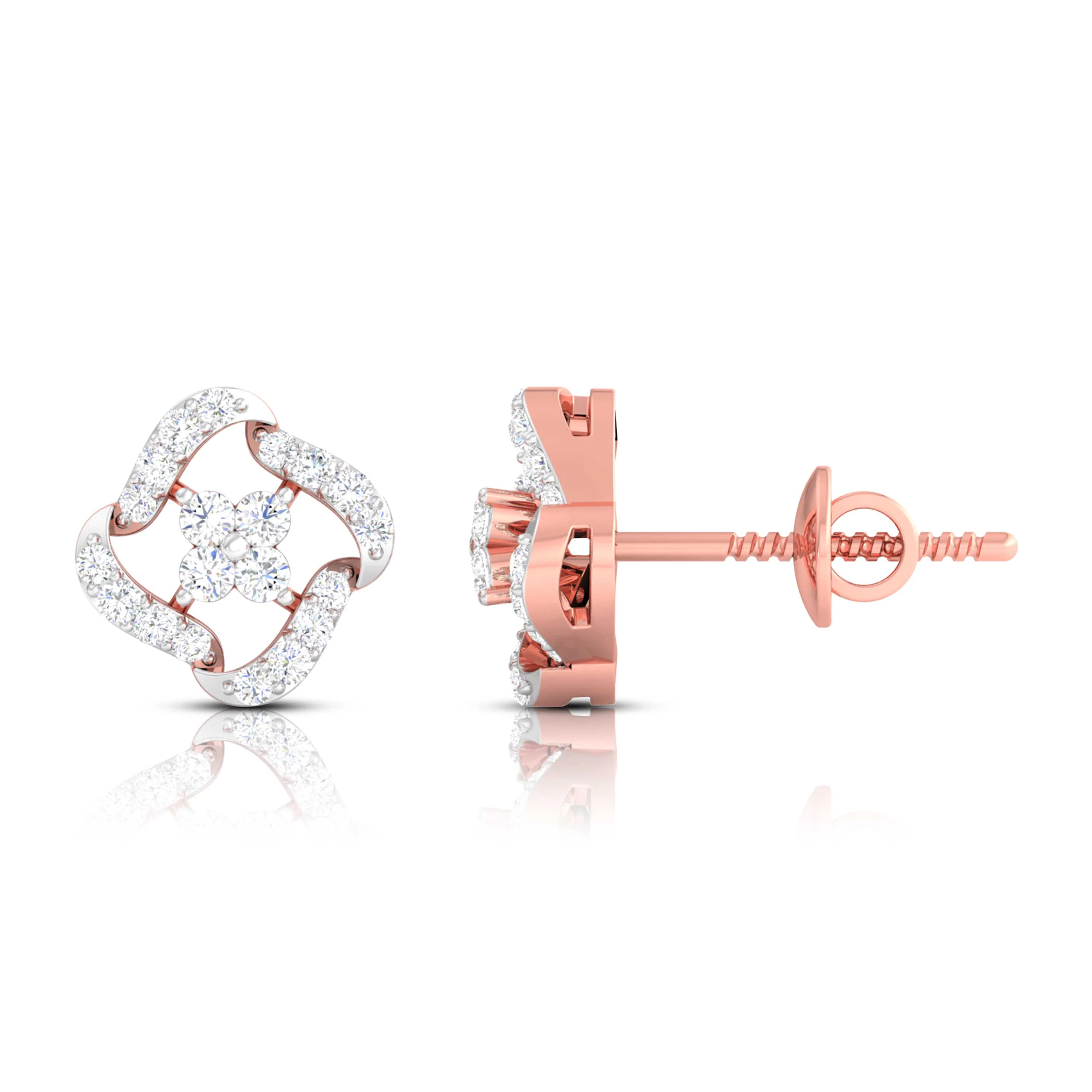 Twinkling Embrace Lab-Grown Diamond Stud Earrings - Image 5