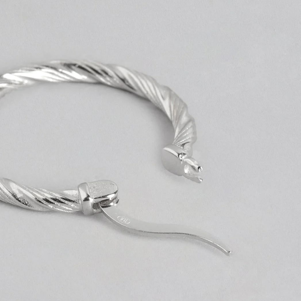 Twisted 925 Sterling Silver Drop Earrings - Image 6