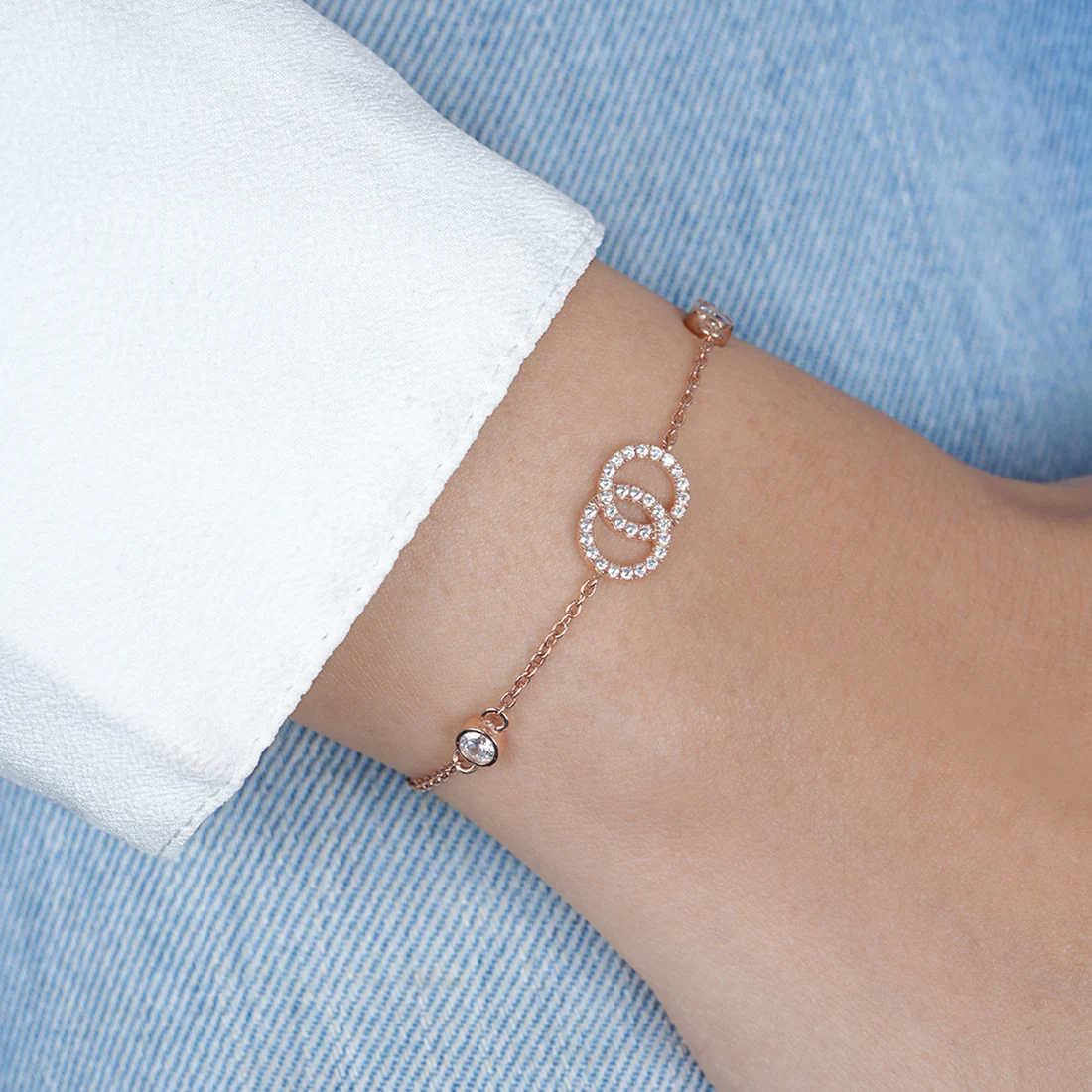 Unity Rose Gold Plated 925 Sterling Silver Bracelet - Image 2