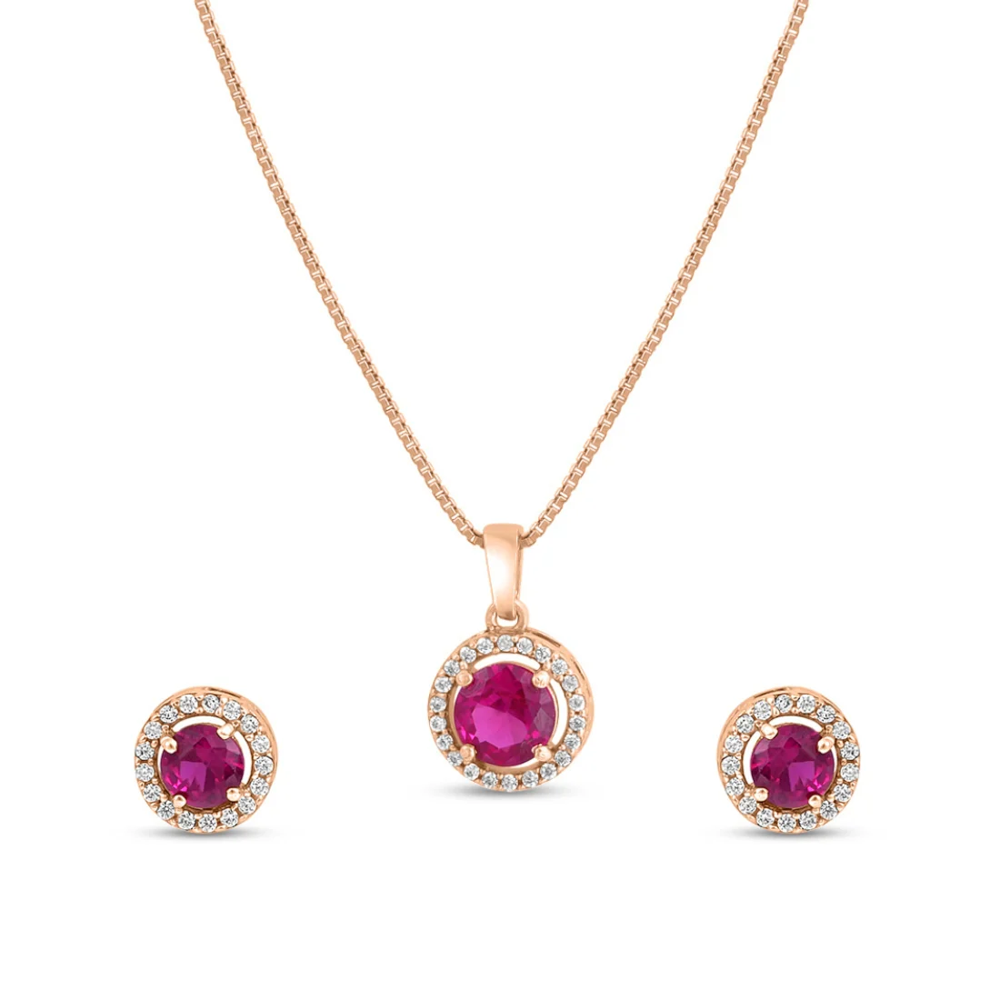 Vintage Allure Rose Gold Plated 925 Sterling Silver Jewellery Set - Image 5
