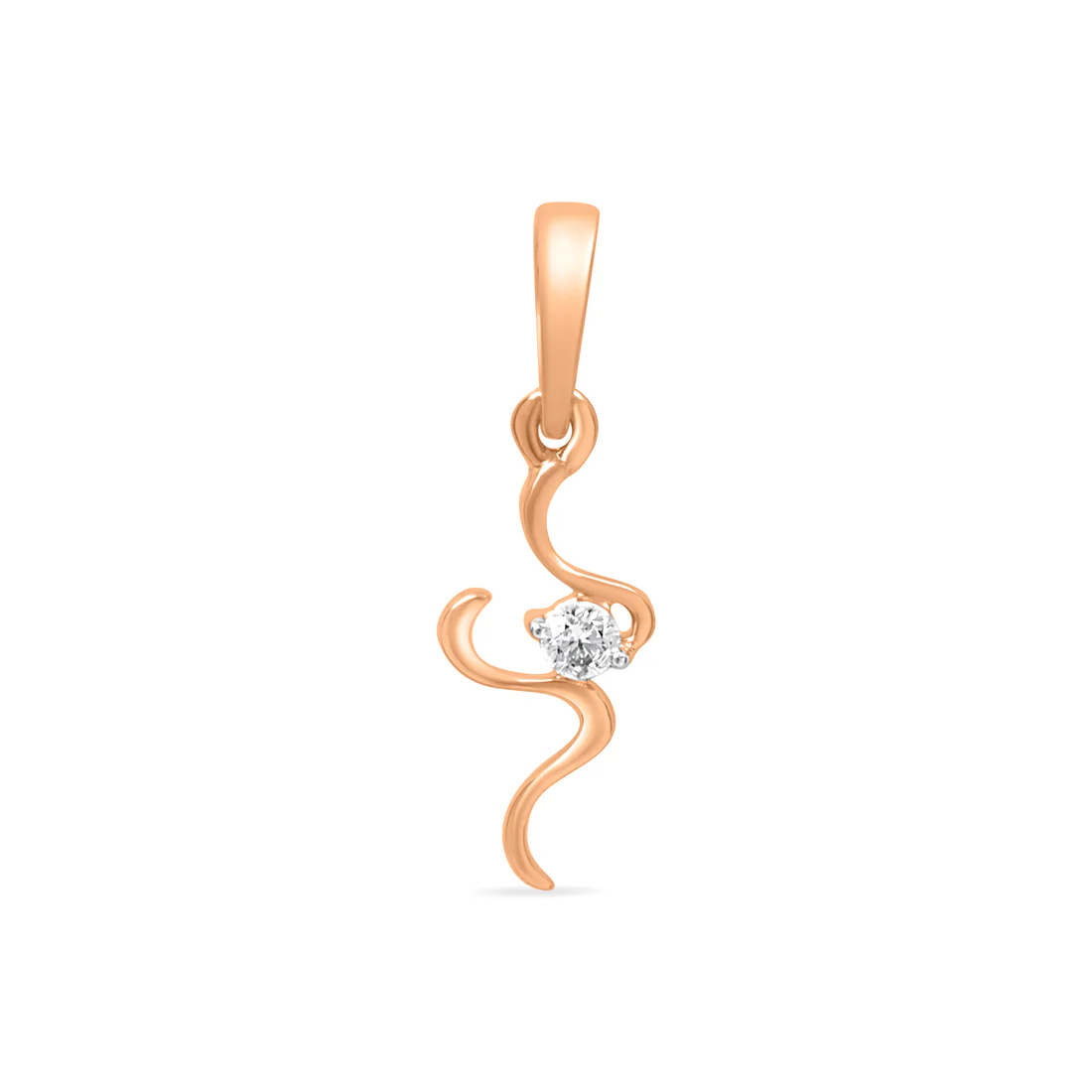 Whimsical Wave Pendant with Lab-Grown Diamonds without Chain - Image 2
