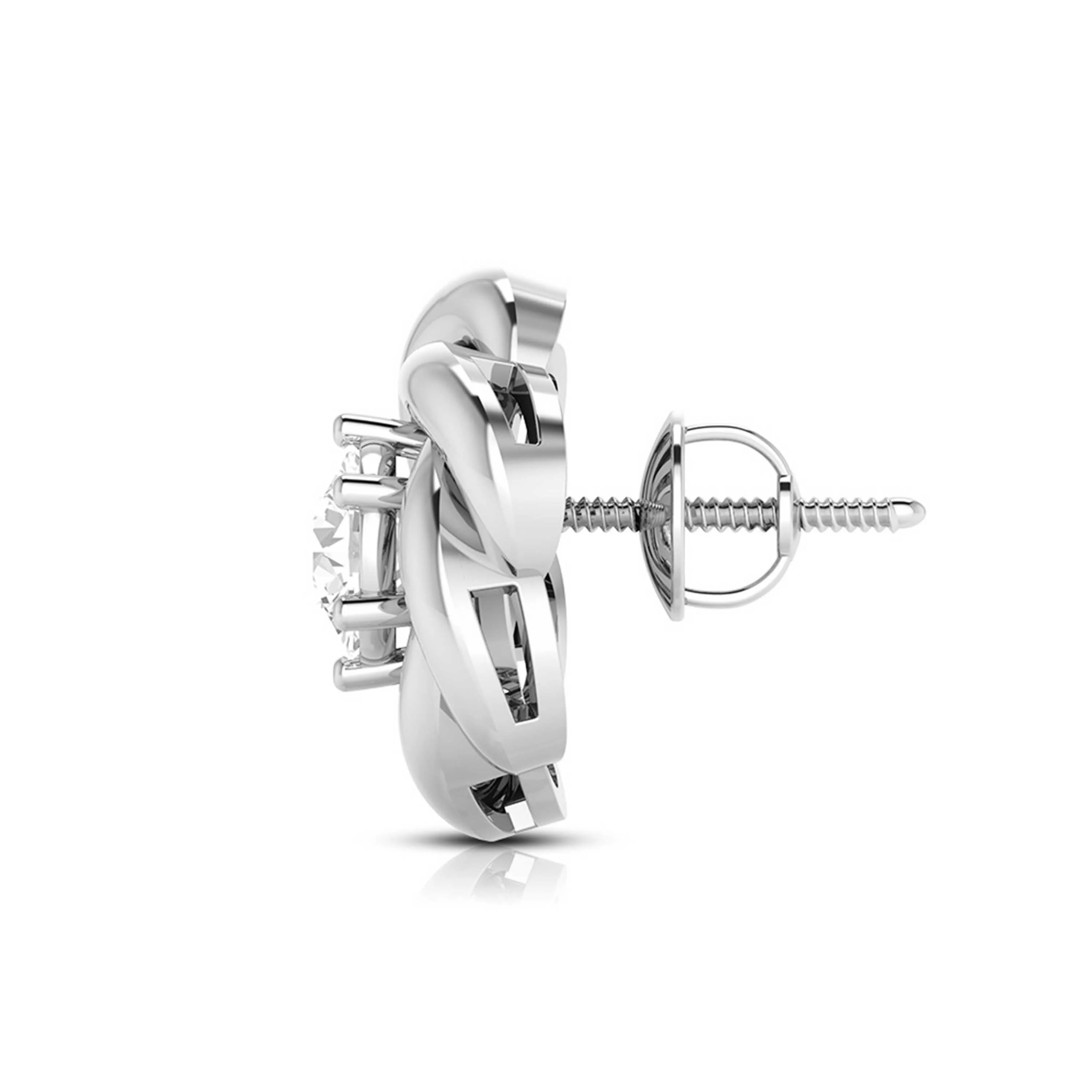 1 CT Whirling Solitaire Lab-Grown Diamond Stud Earrings - Image 15