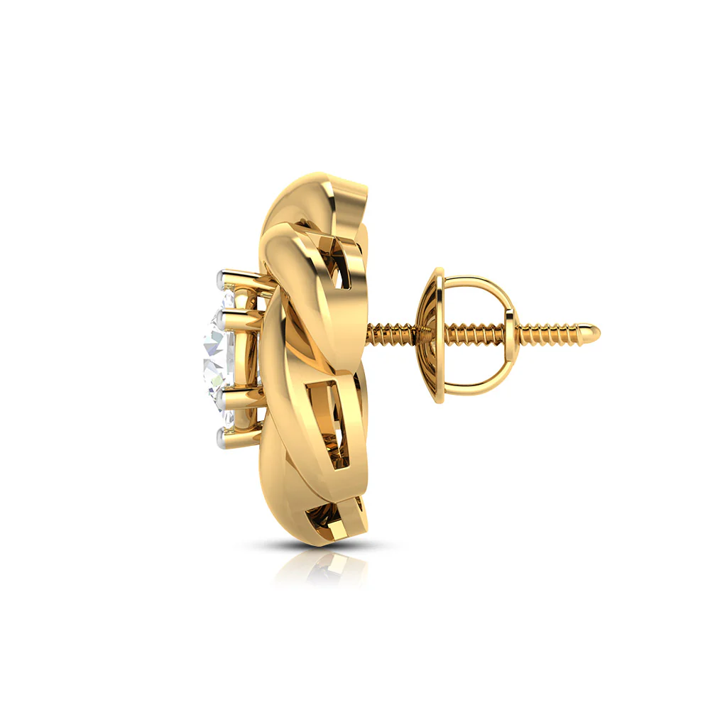 1 CT Whirling Solitaire Lab-Grown Diamond Stud Earrings - Image 5