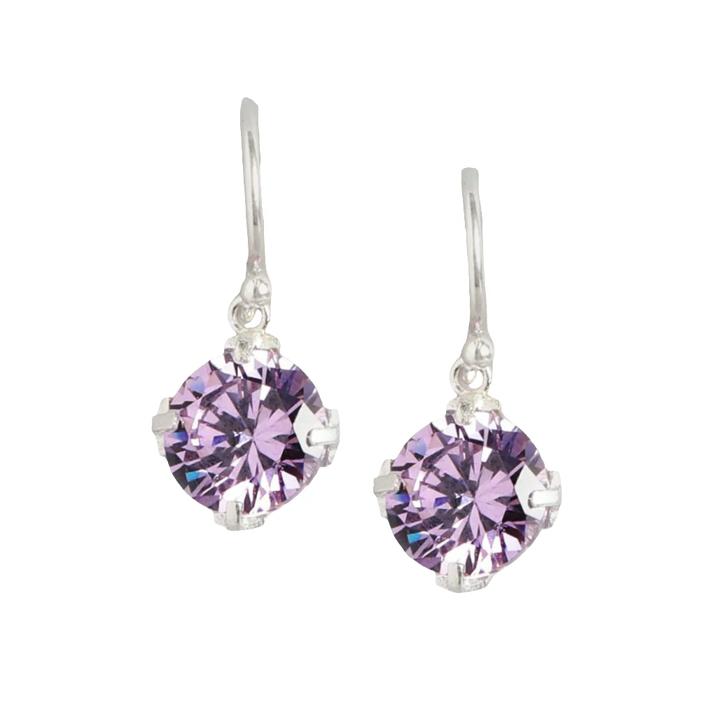 Whispering Elegance Silver Dangle Earrings adorned with Cubic Zirconia - Image 9