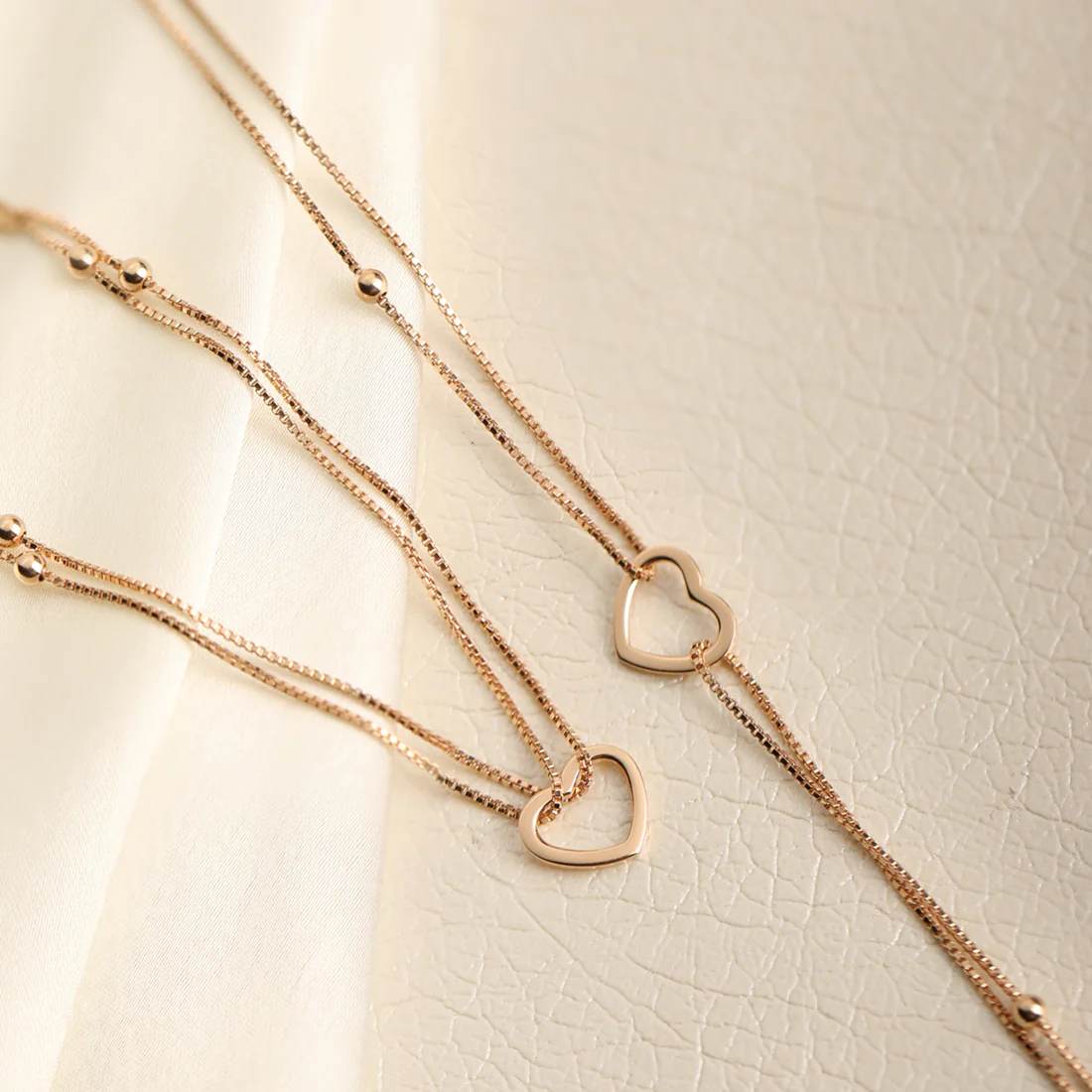 Whispers of Love: Dainty Heart 925 Silver Anklets Gift Hamper - Image 3