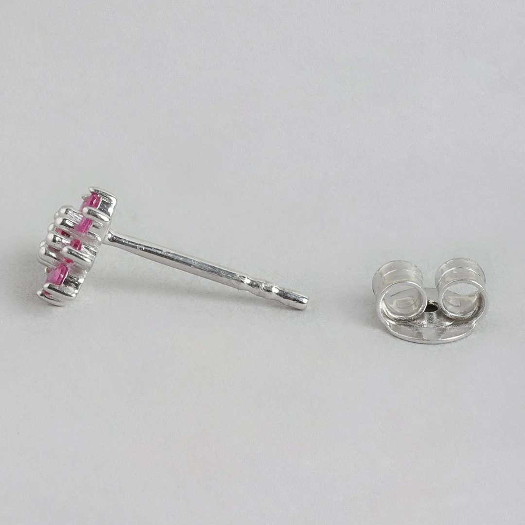 Whispers of Spring Rhodium Plated 925 Sterling Silver Flower Earrings - Image 5