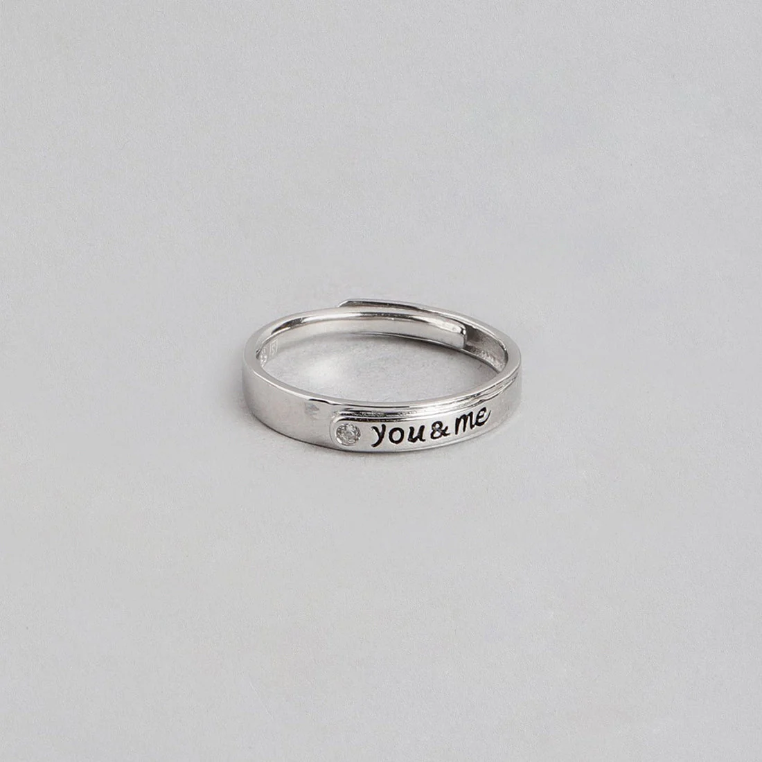You & Me 925 Silver Women Ring (Adjustable) - Image 6