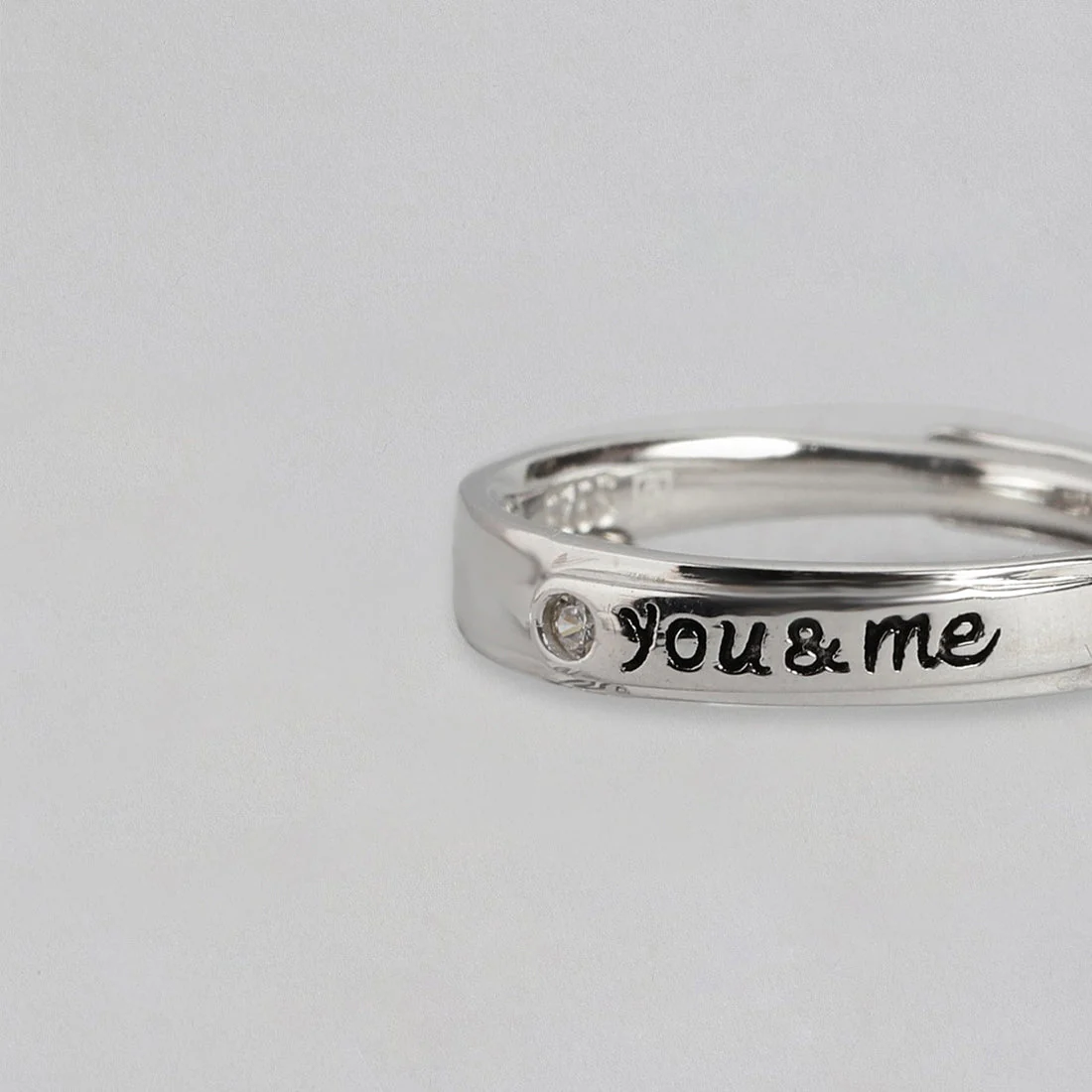 You & Me 925 Silver Women Ring (Adjustable) - Image 8